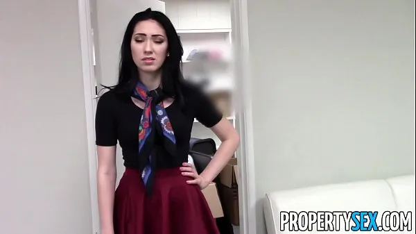 Watch PropertySex - Beautiful brunette real estate agent home office sex video power Movies
