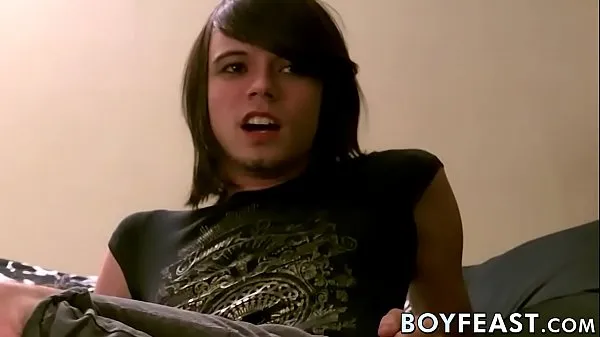 Watch Emo twink pair passionately making out before cock blowing power Movies