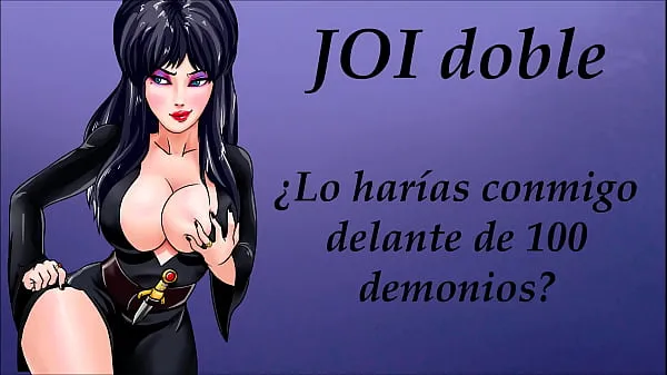 Double JOI. Sex with demon woman. Orgasm and throat sounds