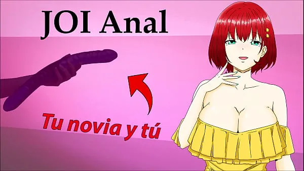 JOI Anal hentai: your girlfriend wants to try her double dildo